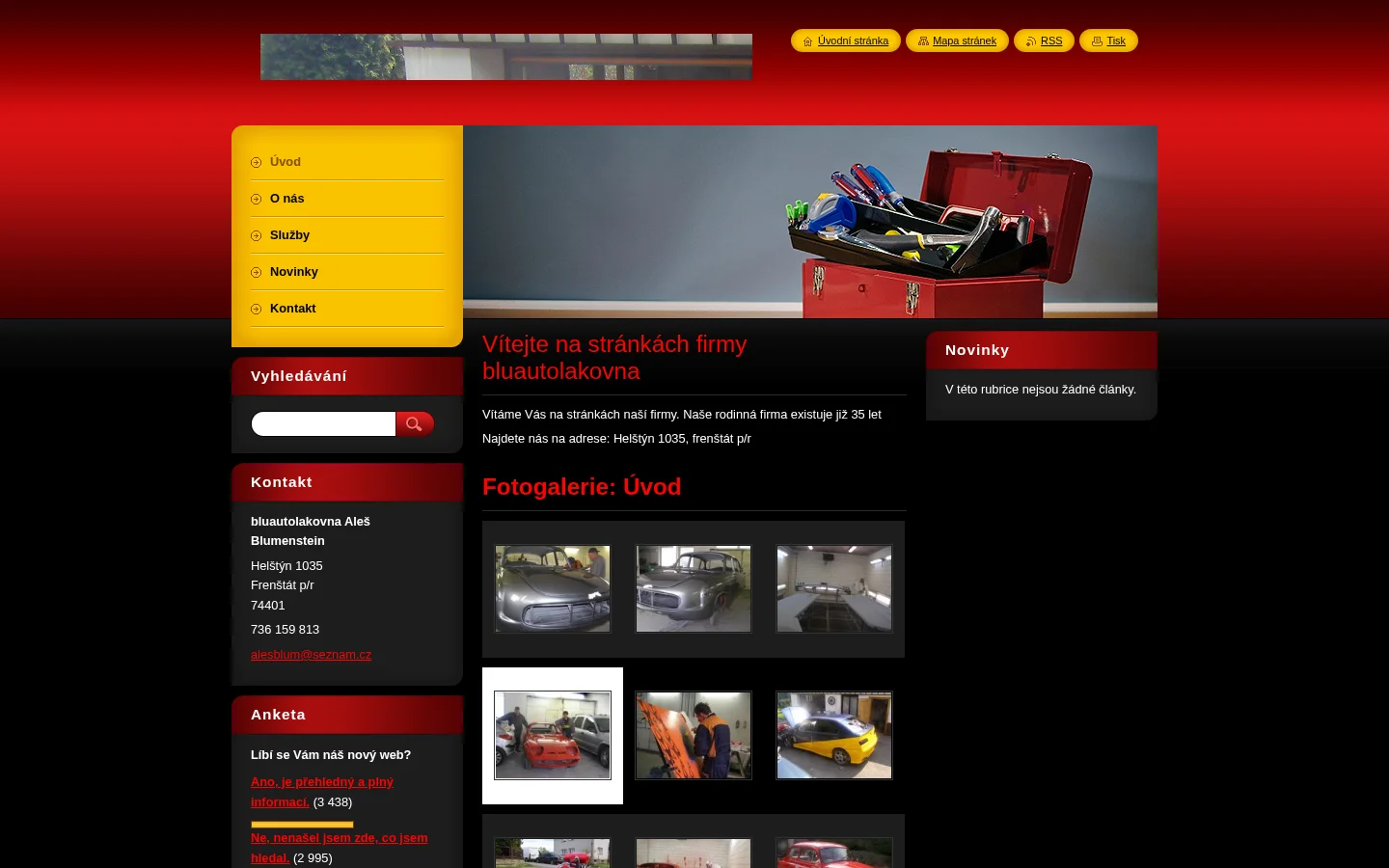 AUTOLAKOVNA - Aleš Blumenstein website