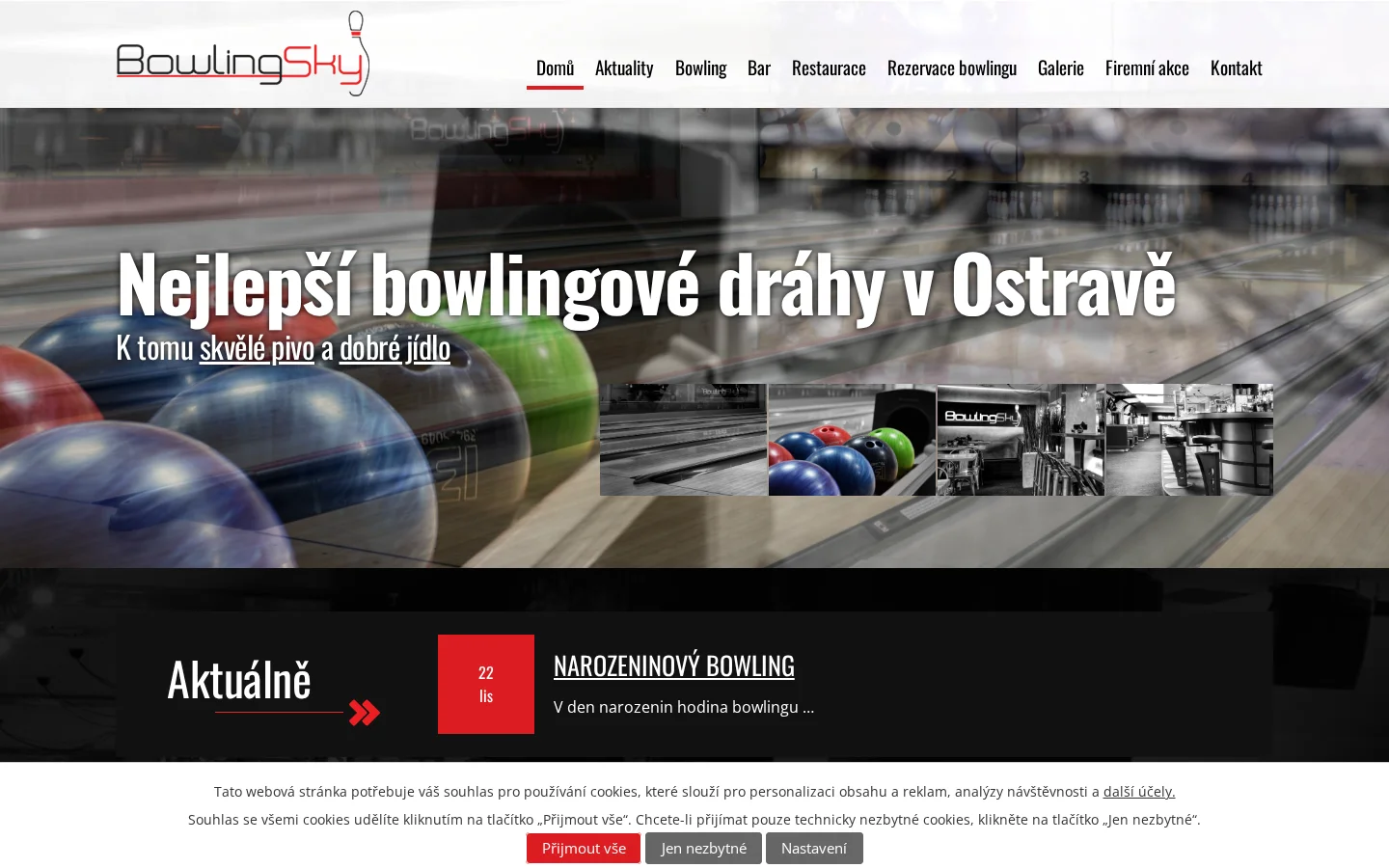 Bowling Sky website