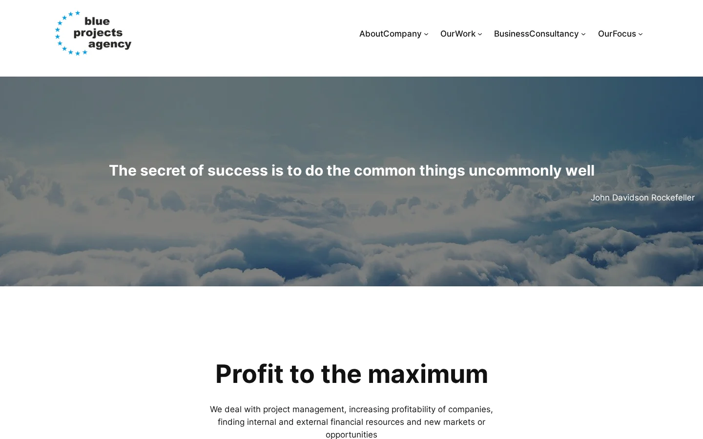 Blue Projects Agency, s.r.o. website