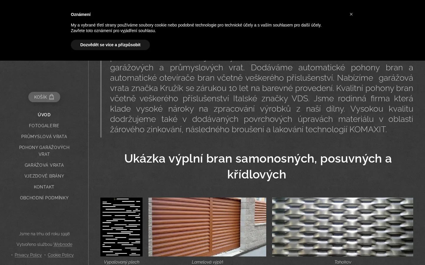 Garážová vrata & vjezdové brány Miroslav Sopoušek website