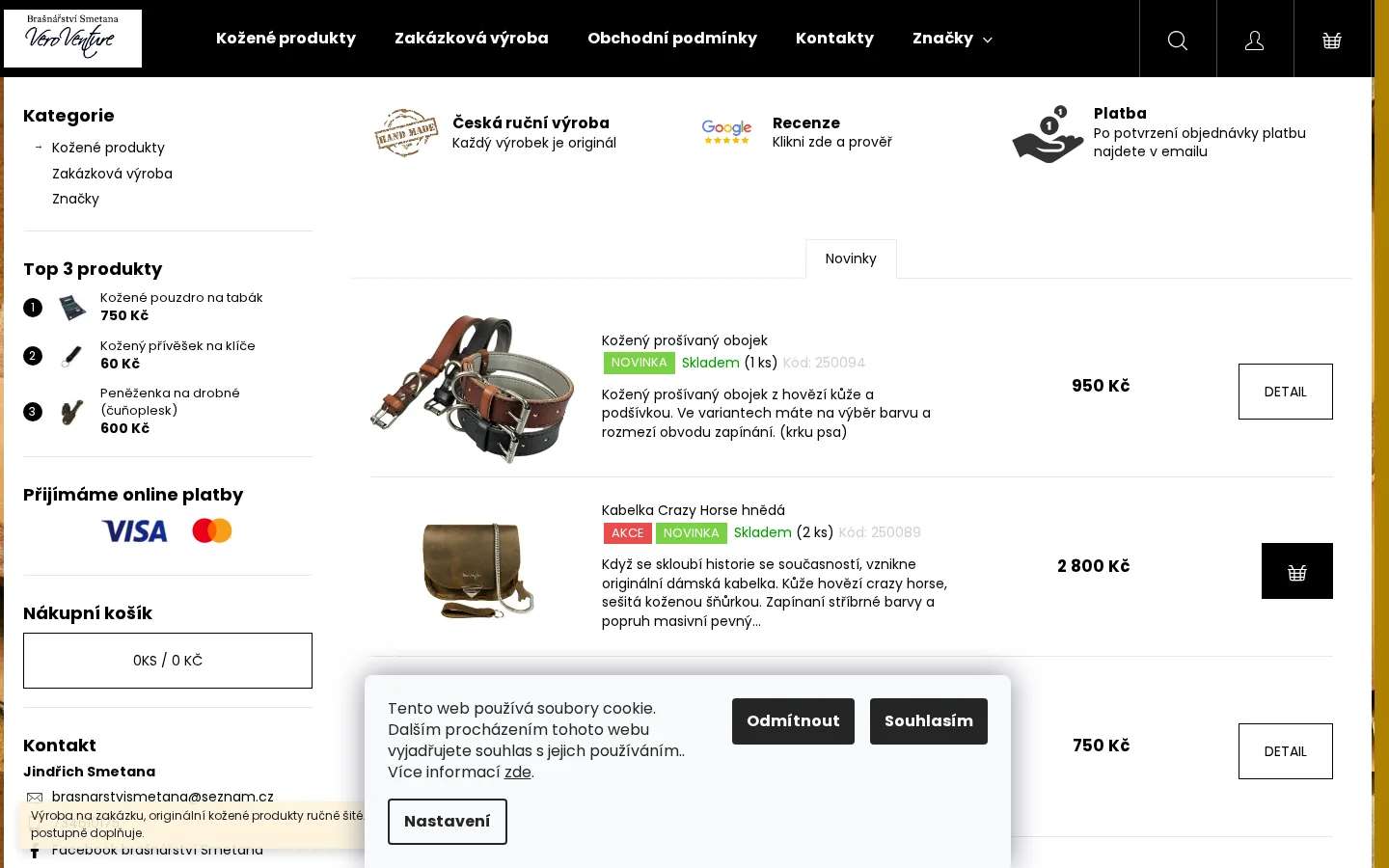 Brašnářství Smetana website