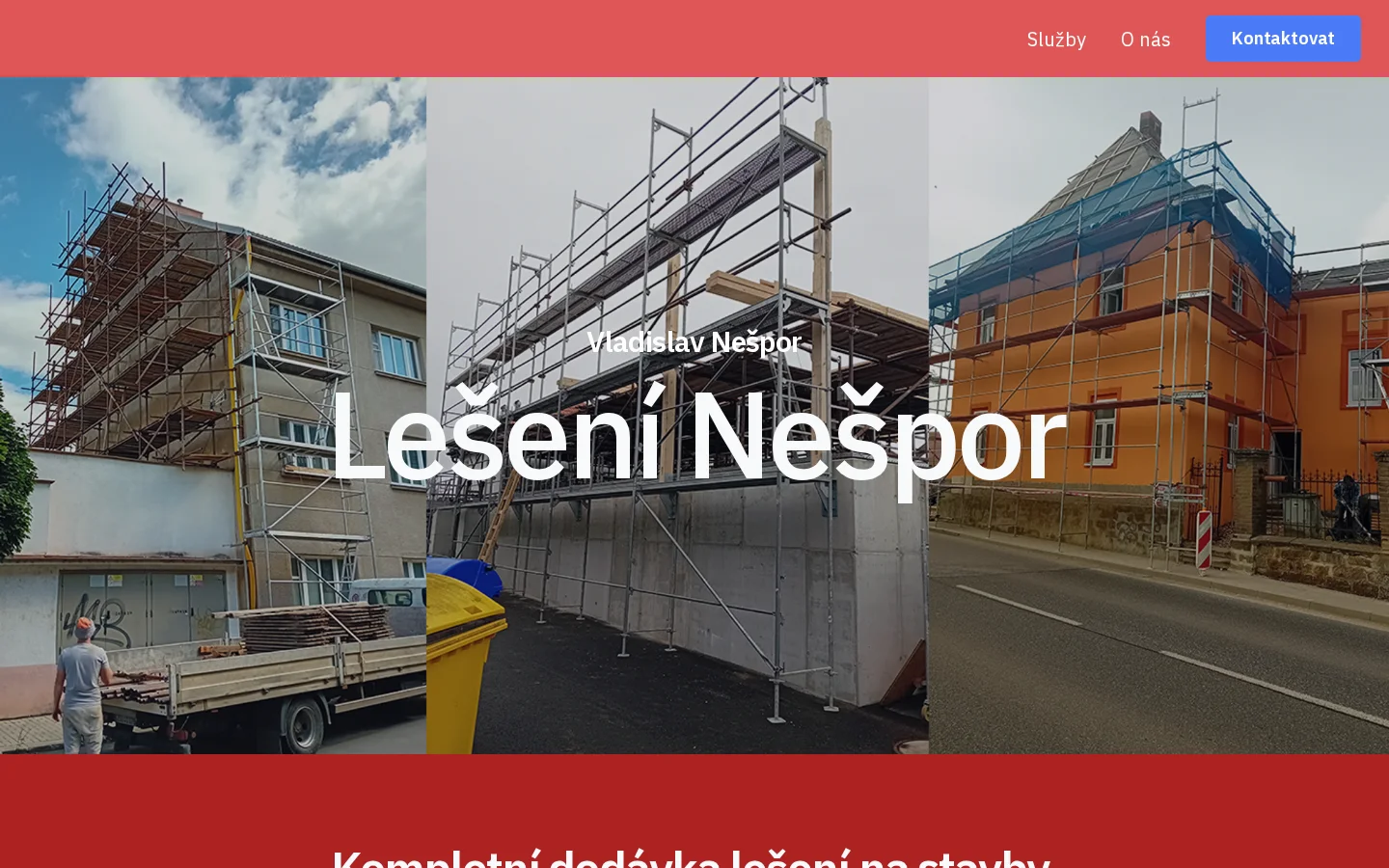 Lešení Nešpor website