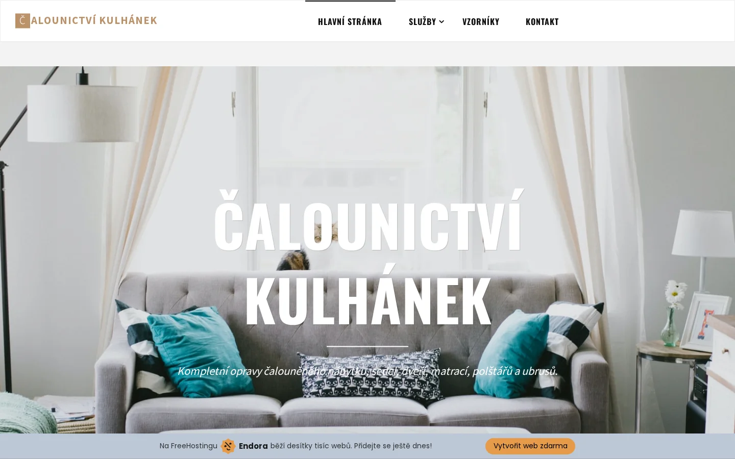 Čalounictví Jiří Kulhánek website