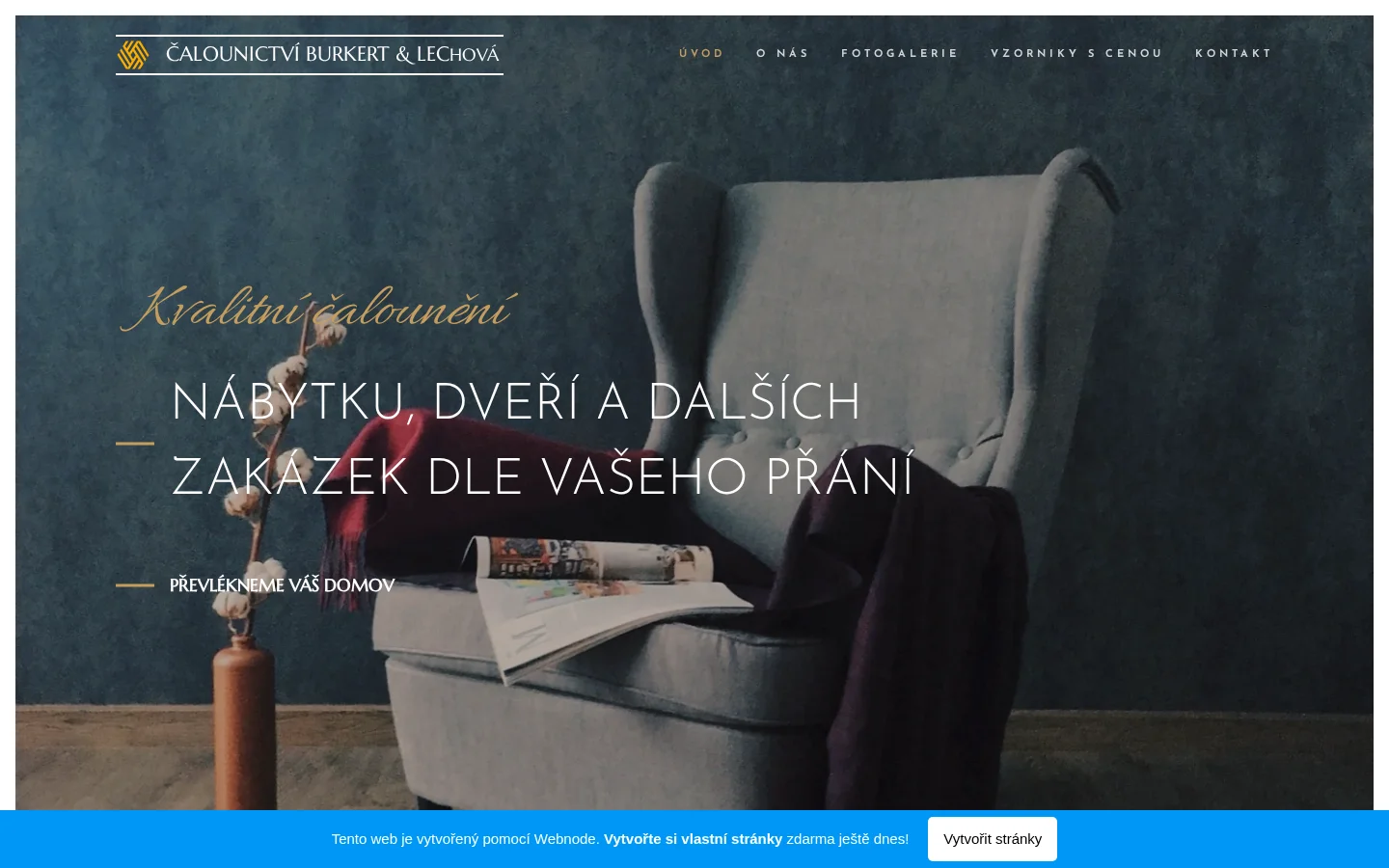 Čalounictví Burkert & Lechová website