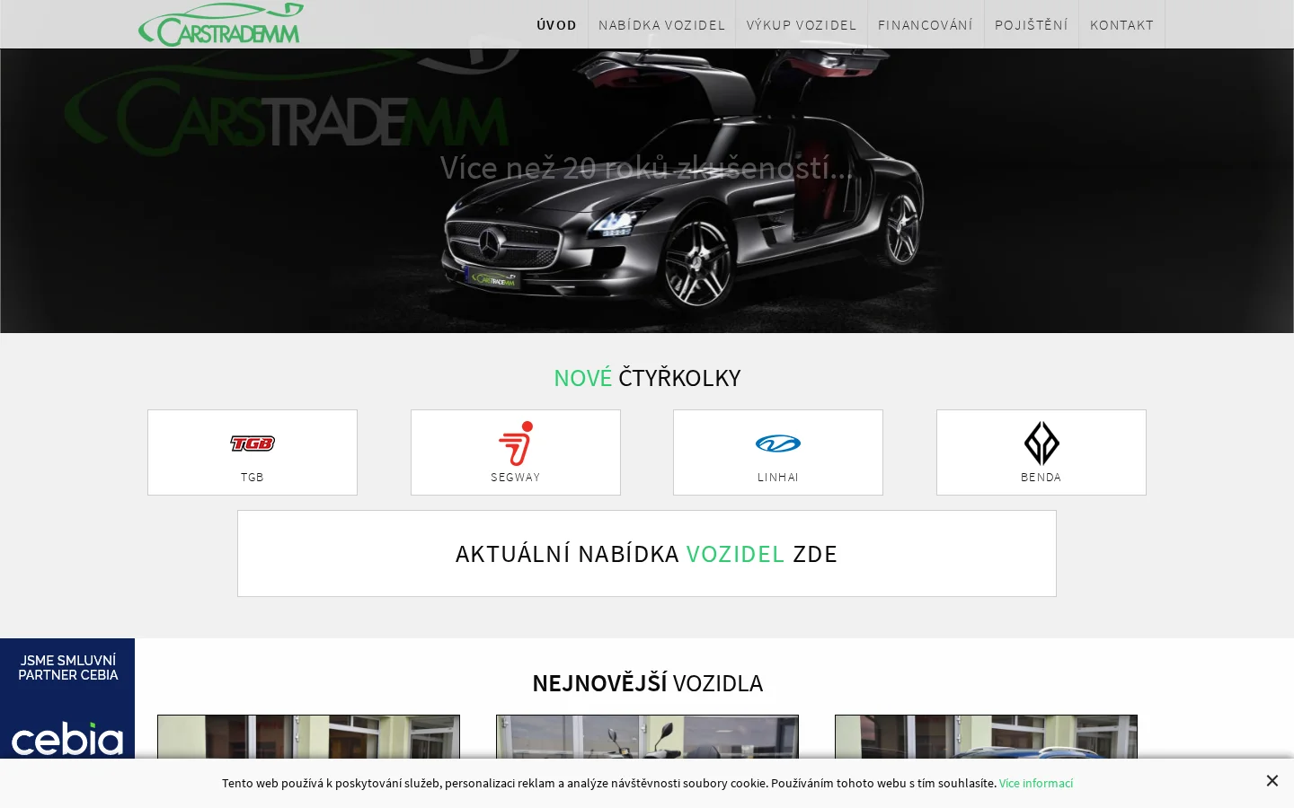 Autocentrum Cars Trade M&M website