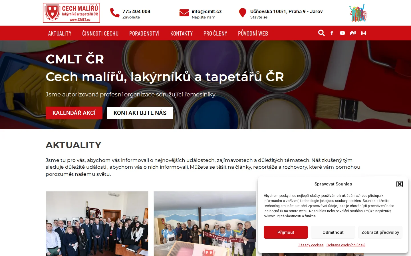 Cech malířů website
