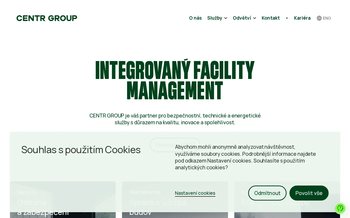 CENTR GROUP, a.s. website