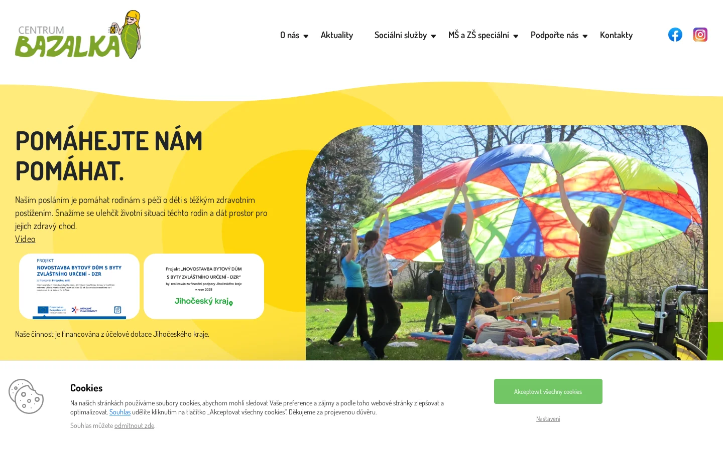 Centrum BAZALKA, o.p.s. website