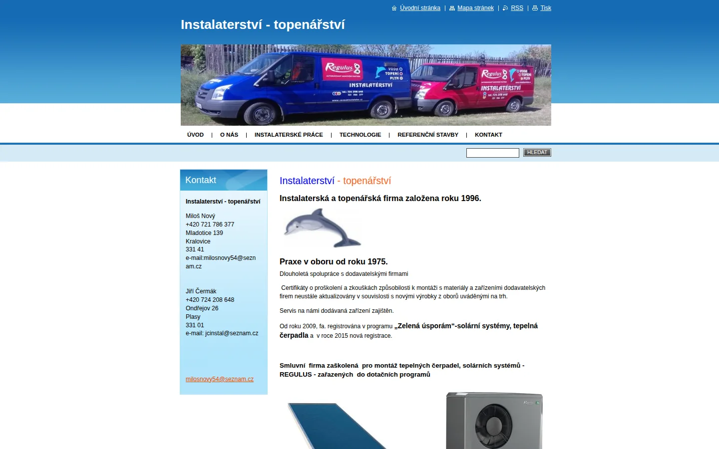 Čermák Instalatér website