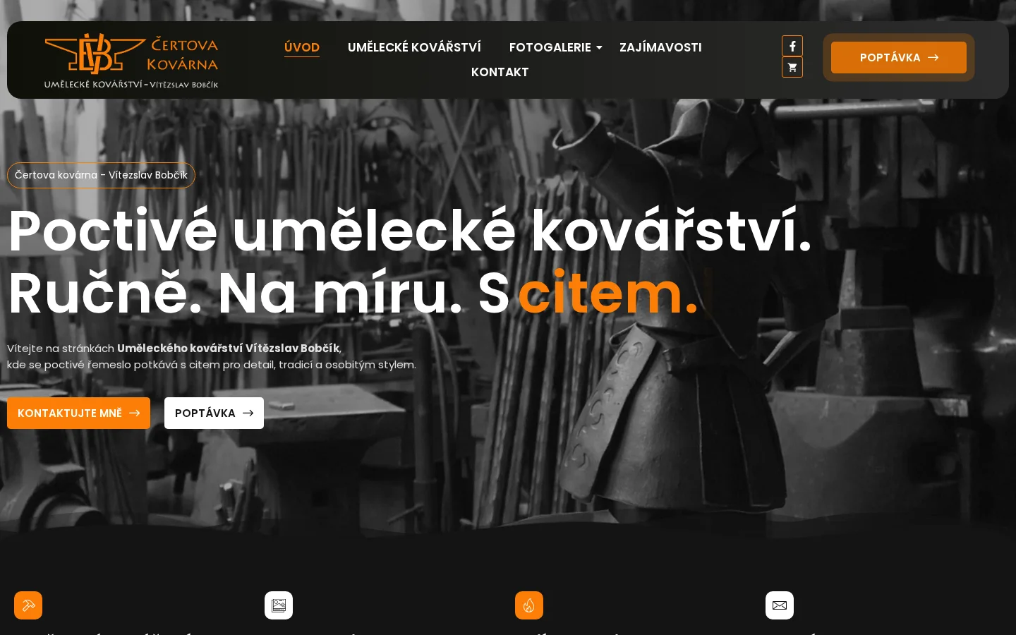 Umělecké kovářství Vítězslav Bobčík website