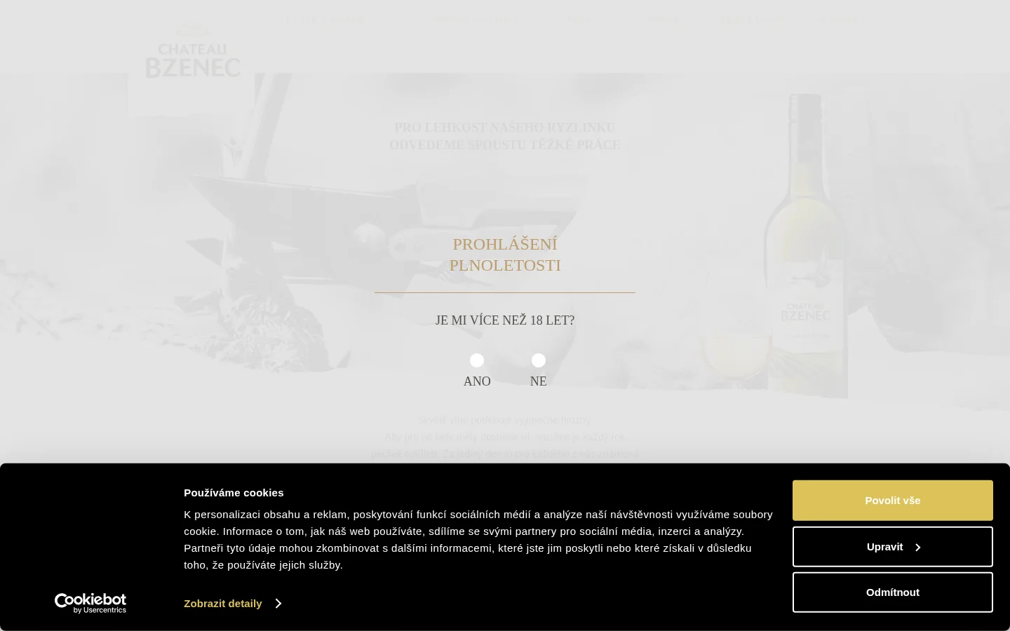 Vinařství Chateau Bzenec website