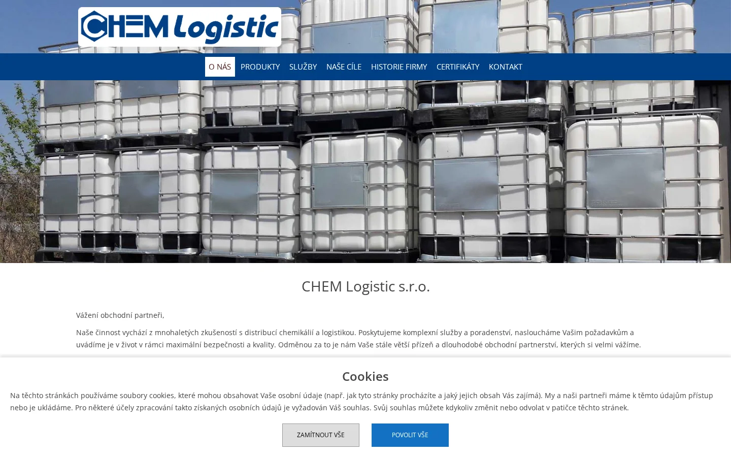 CHEM Logistic, s.r.o. website