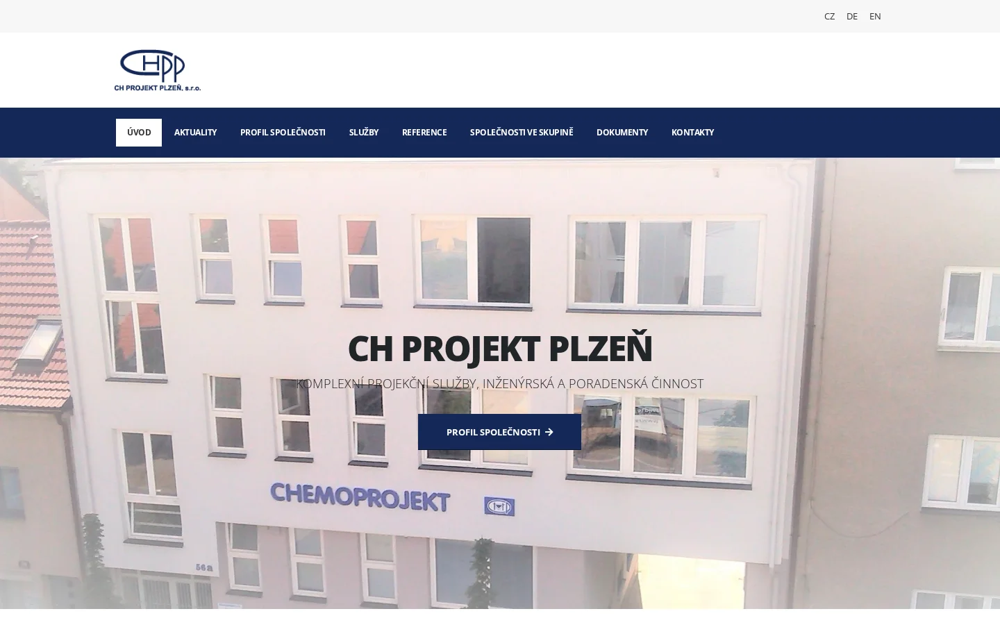 CH Projekt Plzeň, s.r.o. website