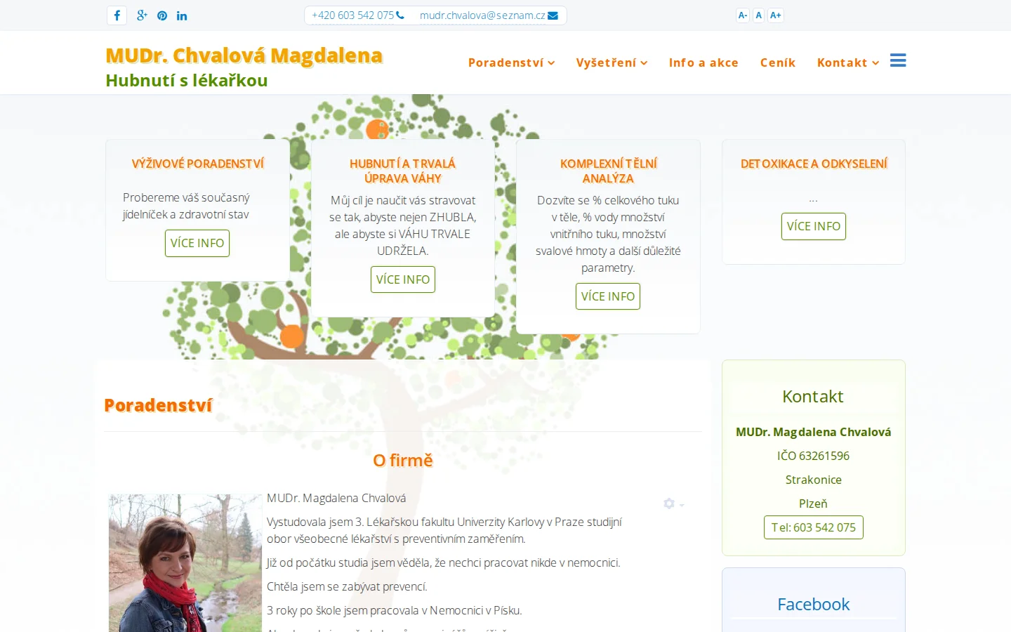 MUDr. Chvalová website
