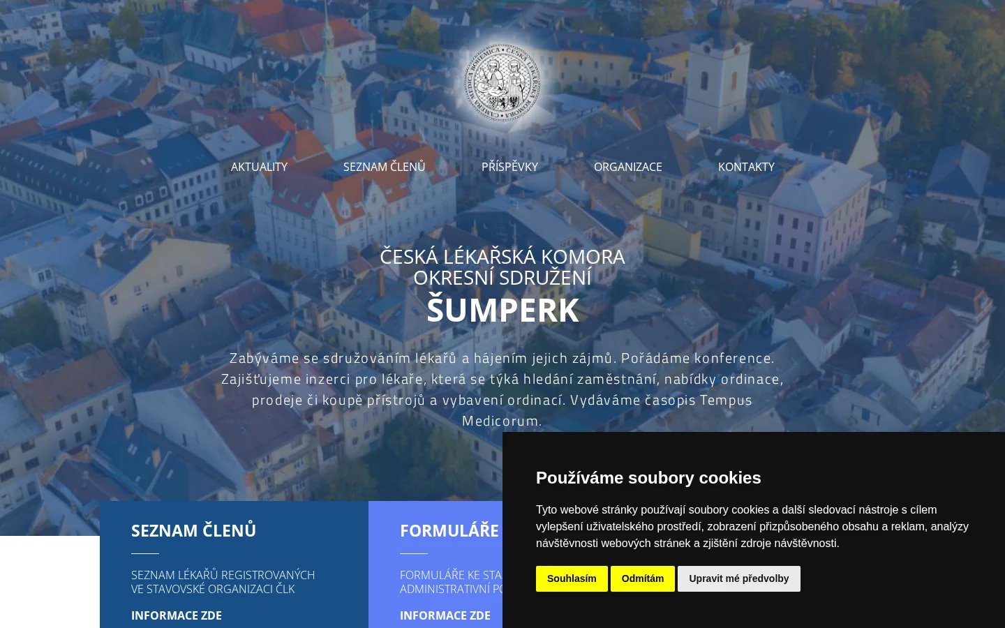 Česká lékařská komora se sídlem v Olomouci, okresní sdružení Šumperk website