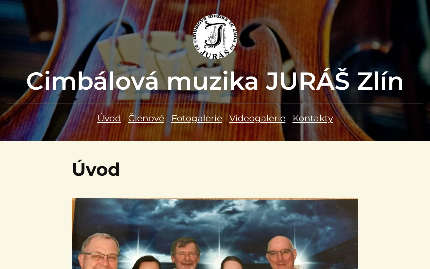 Cimbálová muzika Juráš website