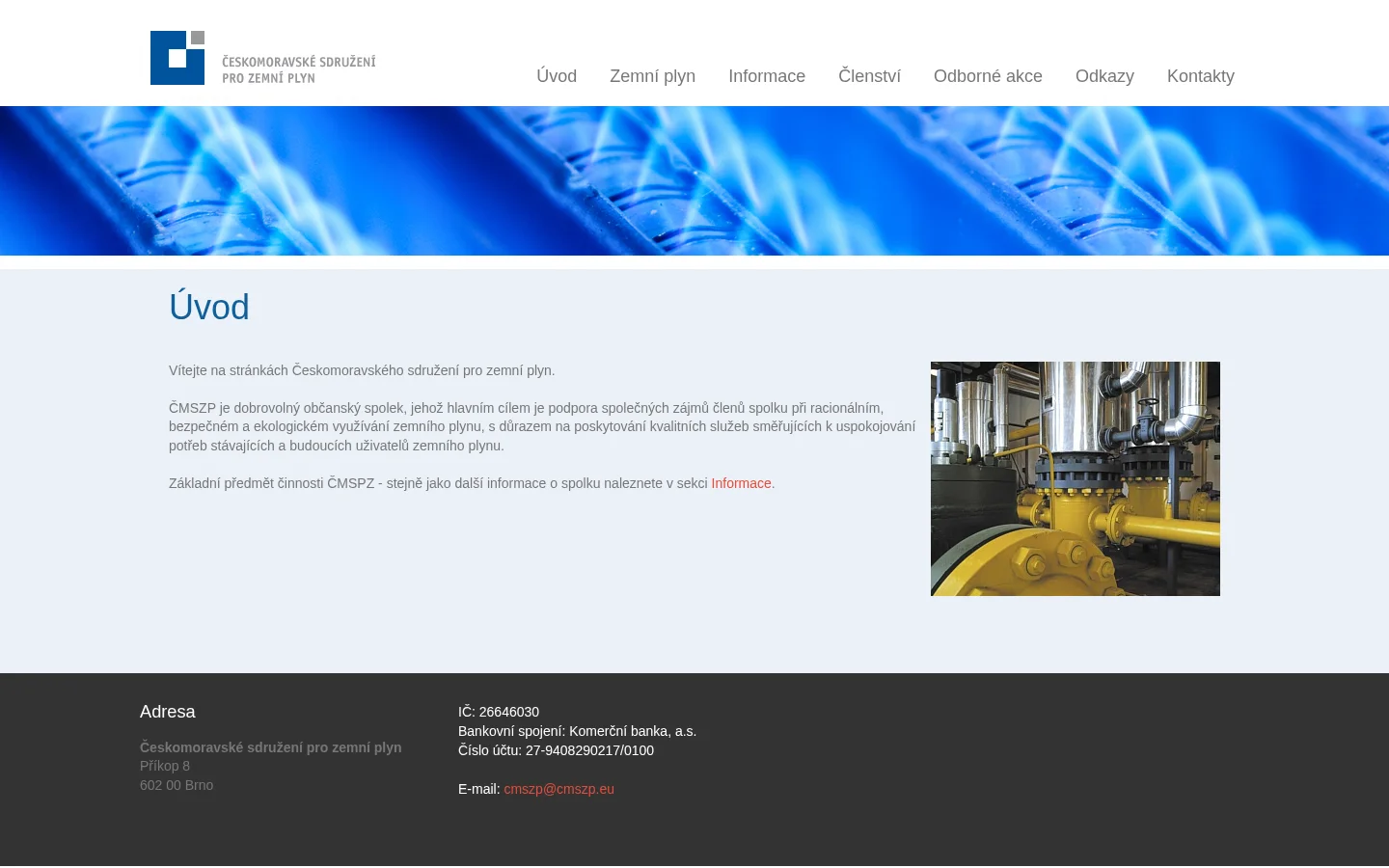 Českomoravské sdružení pro zemní plyn, z.s. website