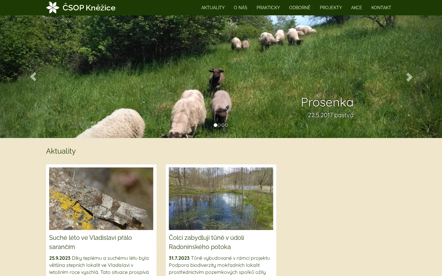 ZO Českého svazu ochránců přírody Kněžice website