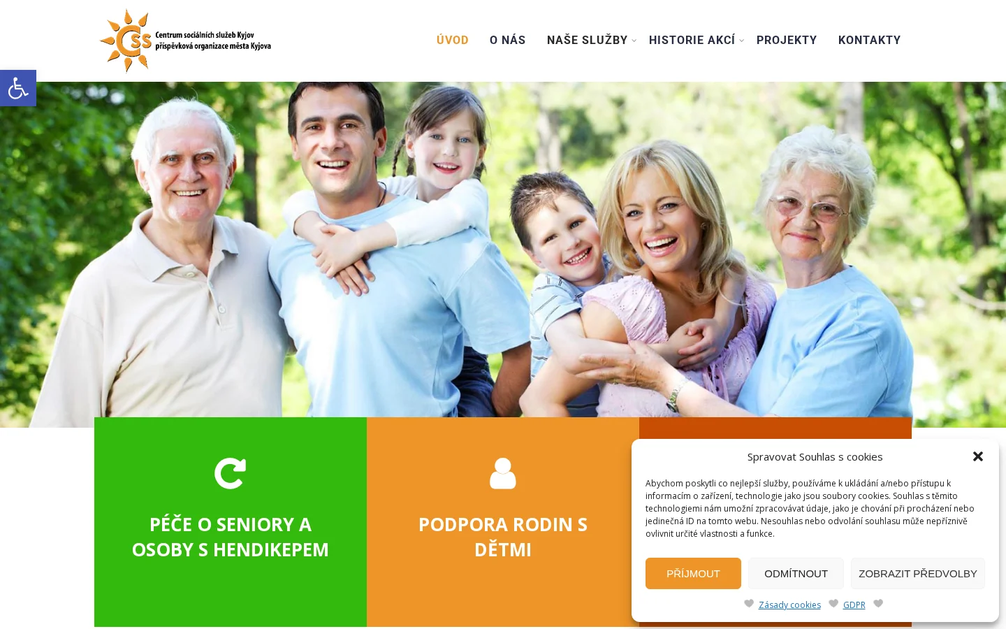 Pečovatelská služba a osobní asistence website