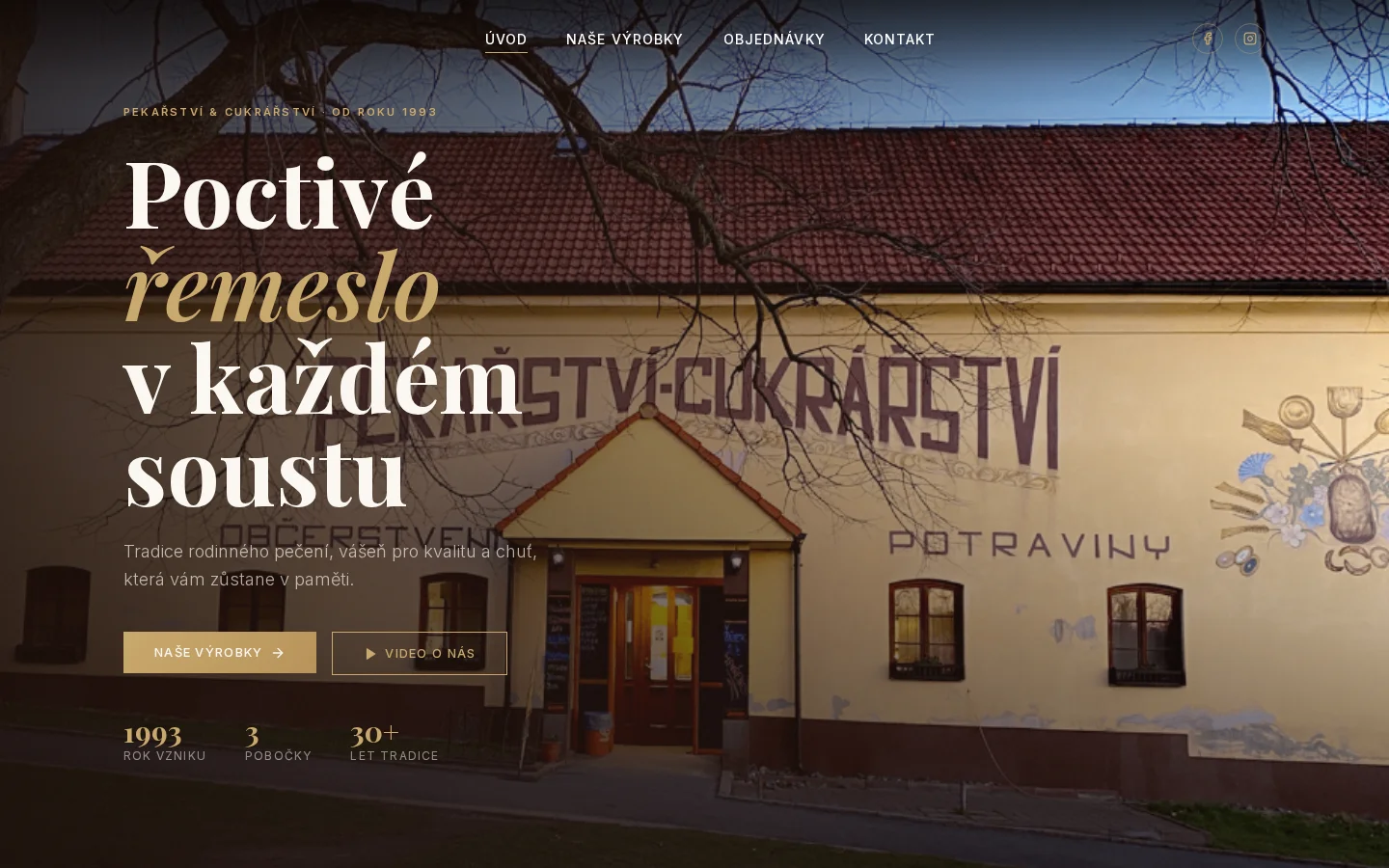 Pekařství a cukrářství Jarolímek website