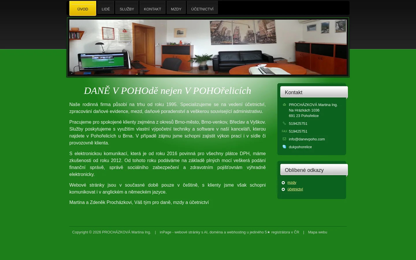 Daňový poradce Ing. Martina Procházková website