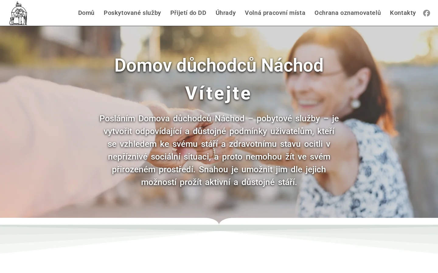 Domov důchodců Náchod website