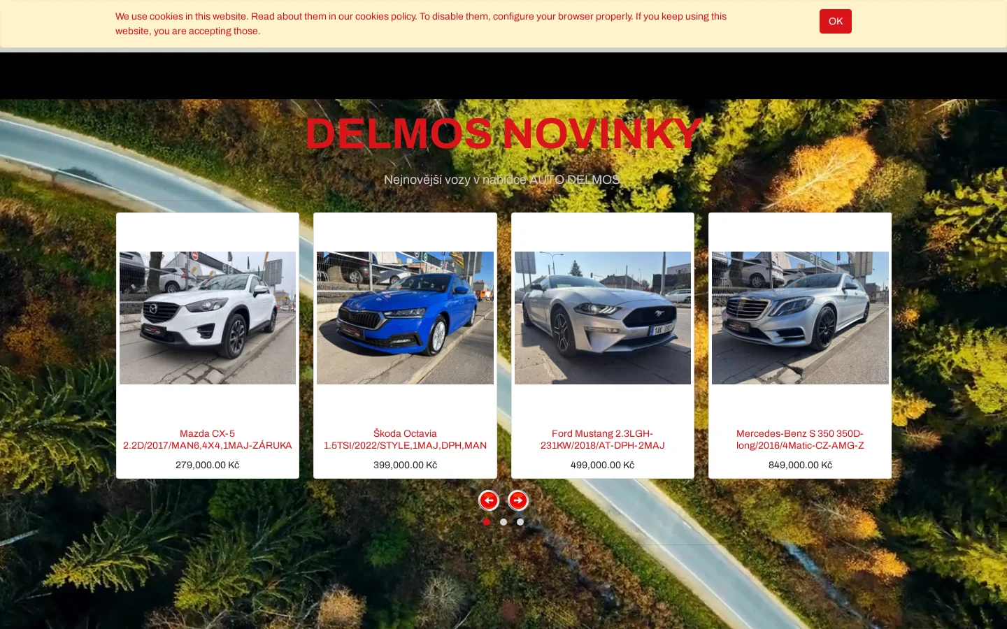 Autocentrum Delmos website