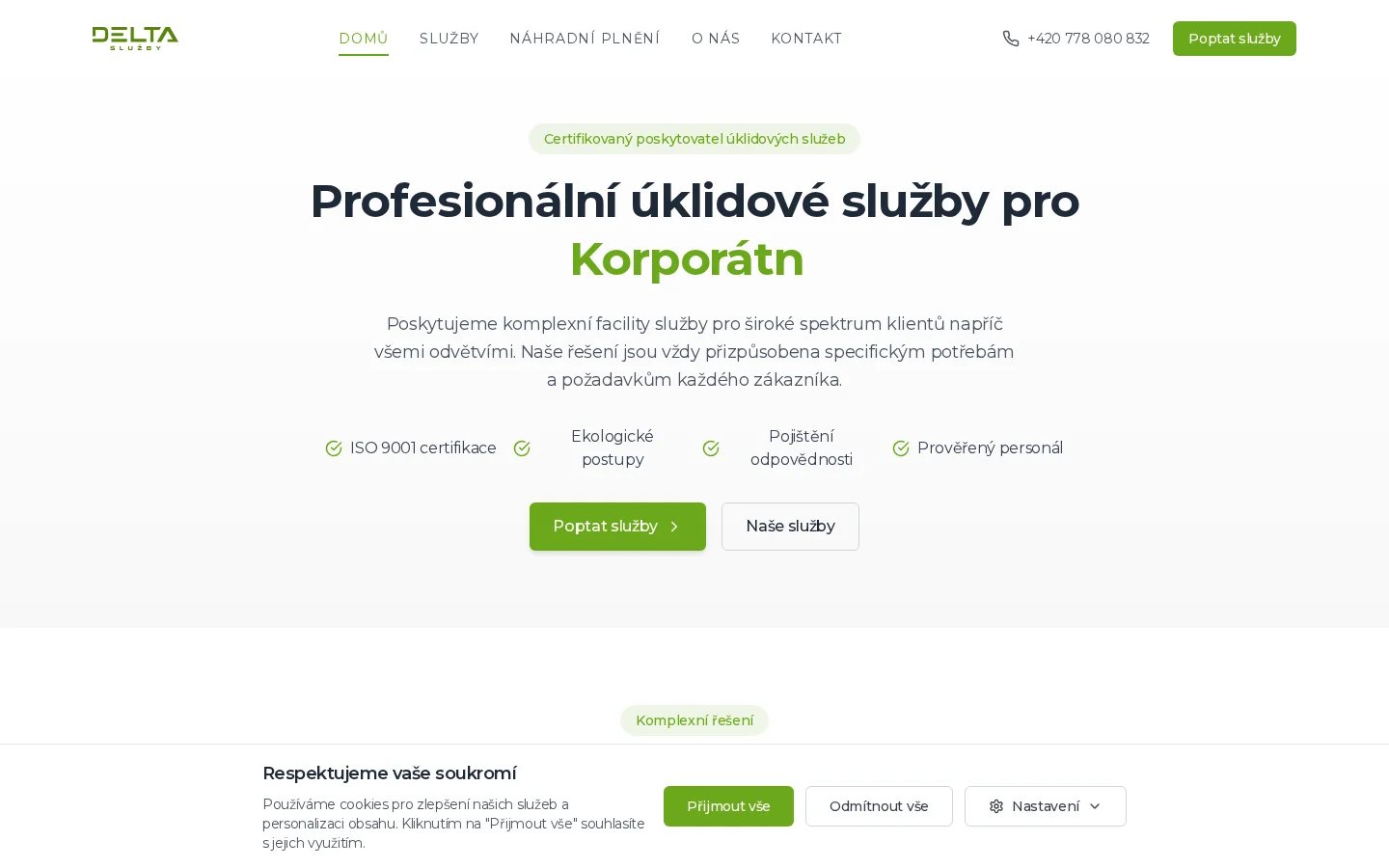 DELTA služby website