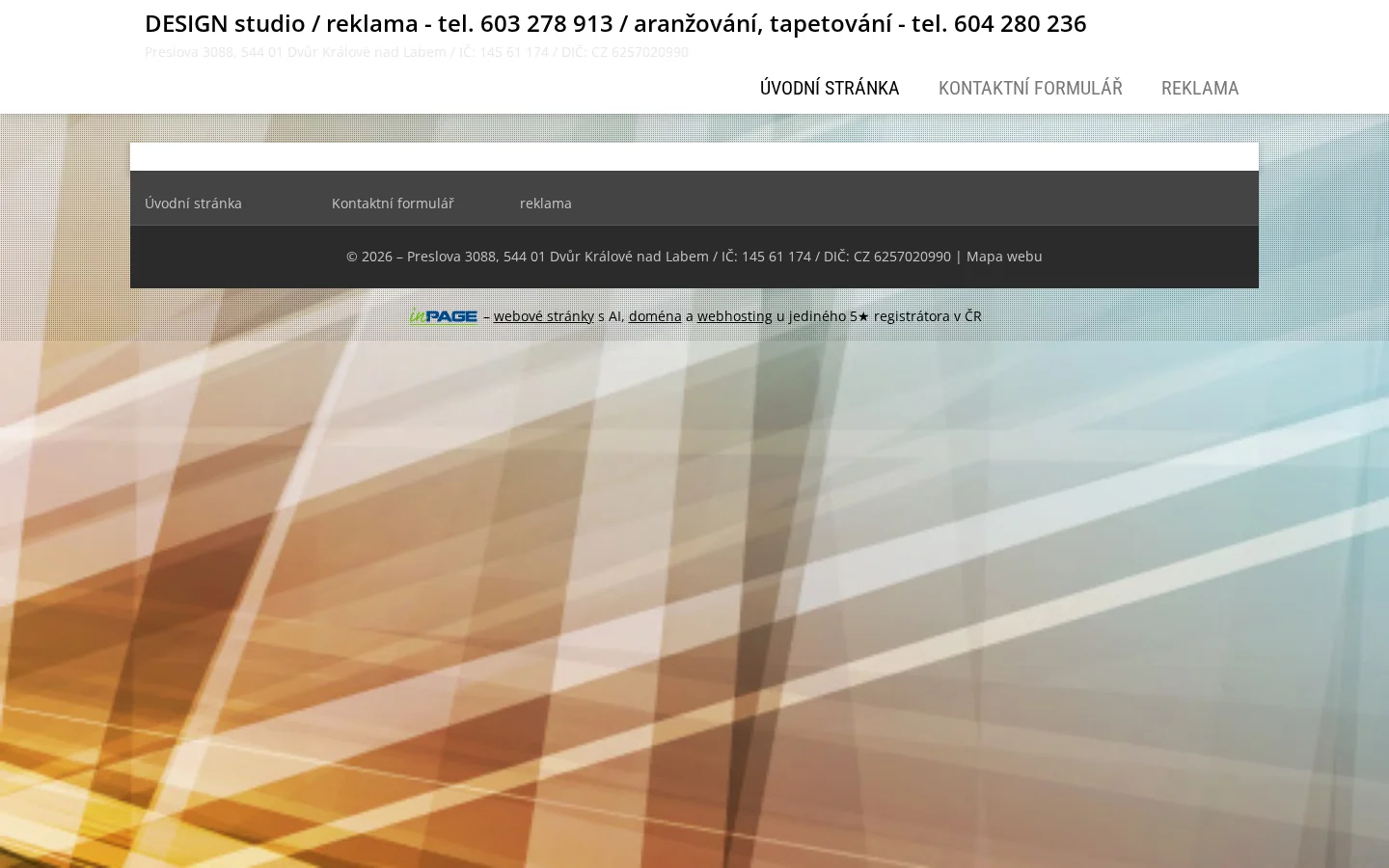 Jaroslava Fidlerová - DESIGN studio website
