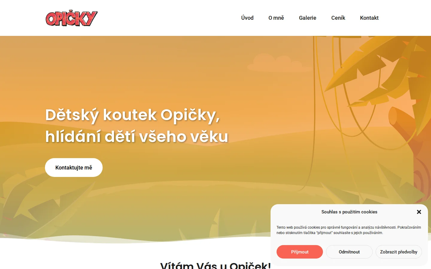 Dětský Koutek Opičky website