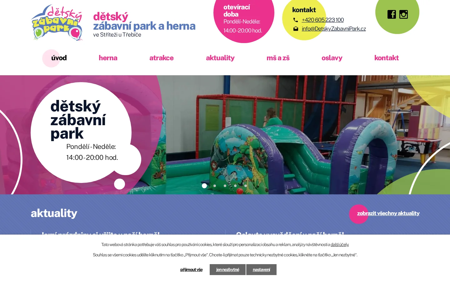 Dětský zábavní park website