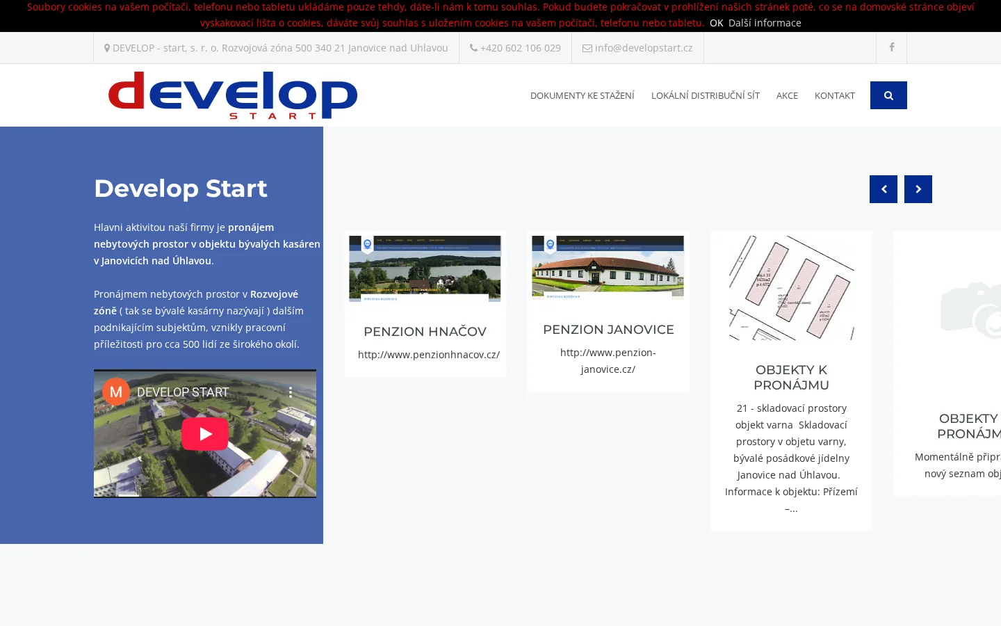 Develop - start website