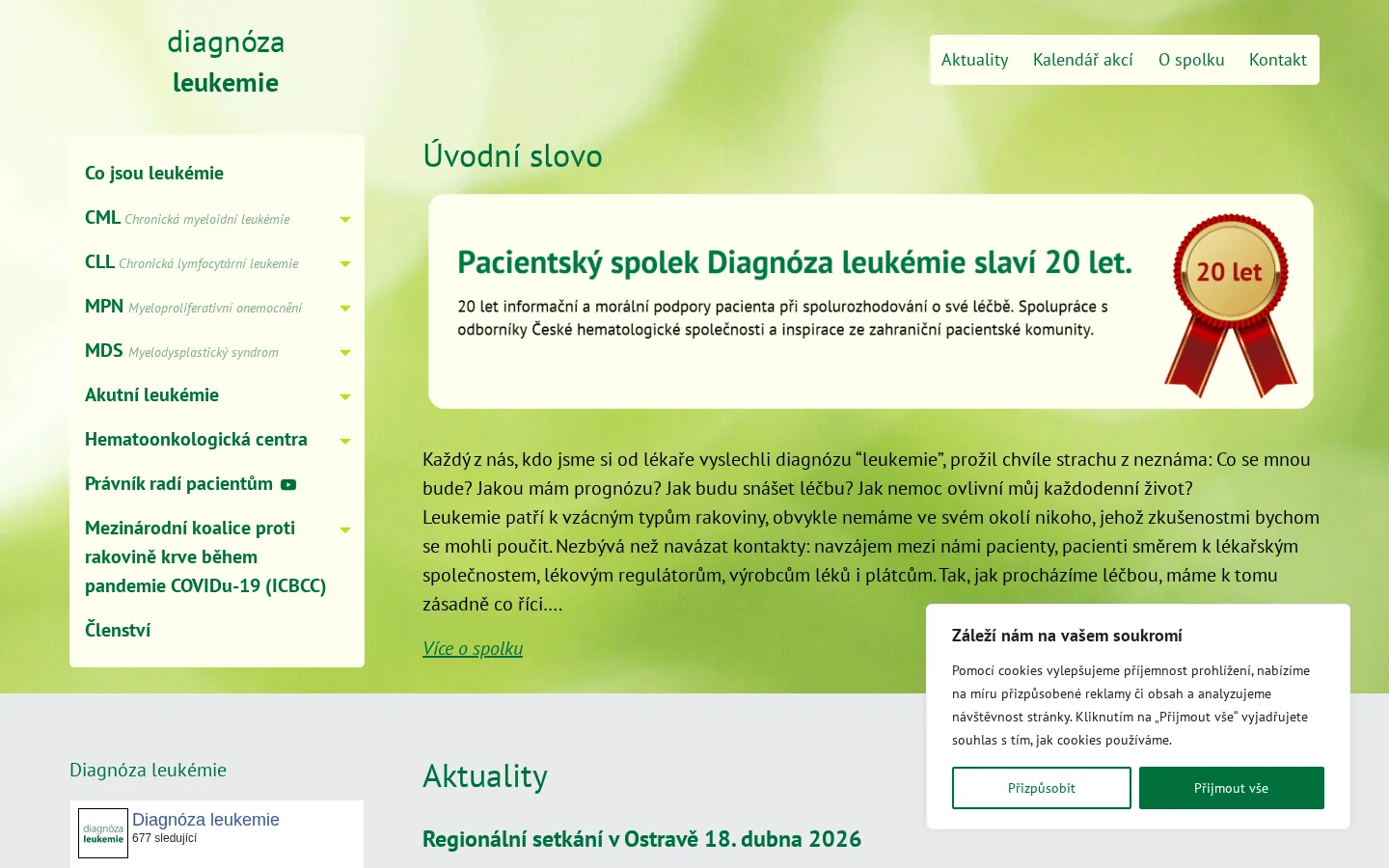 Diagnóza CML občanské sdružení website