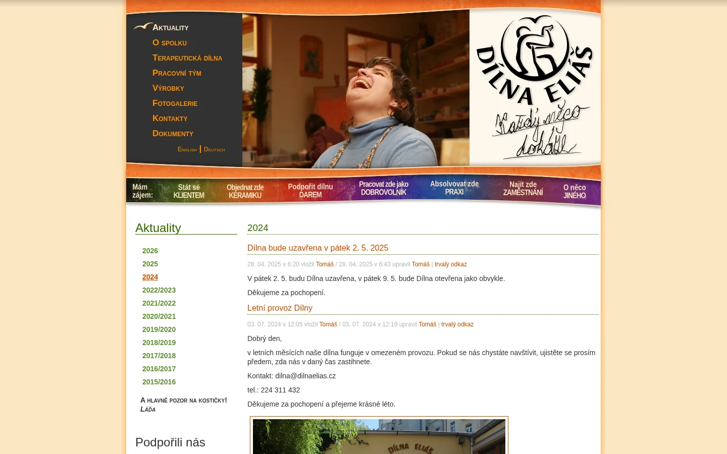 Dílna Eliáš website