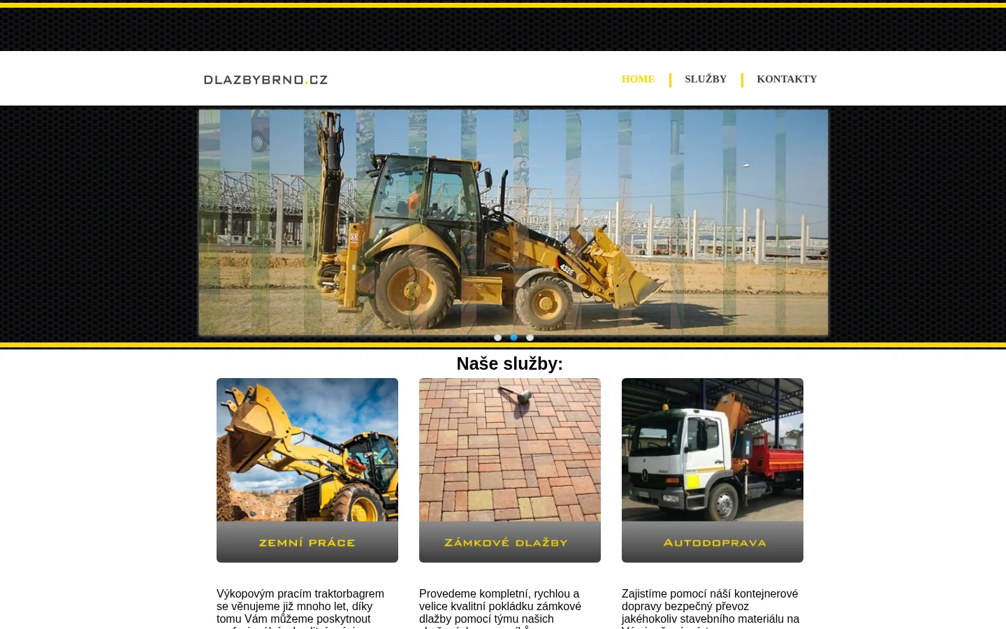 TEAK BRNO - zemní a výkopové práce website
