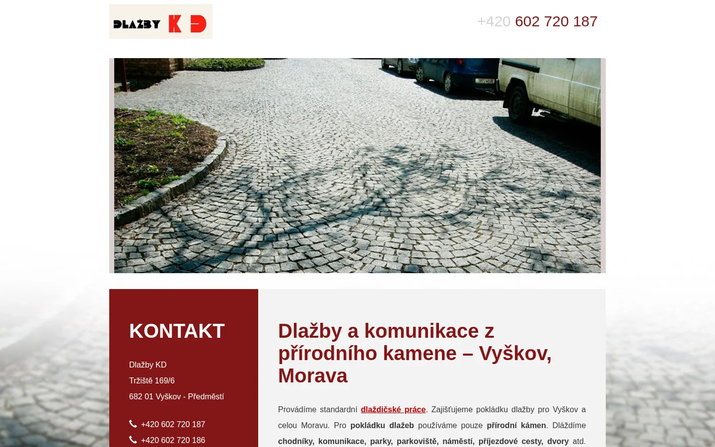 Petr Kyncl - Dlažby KD website