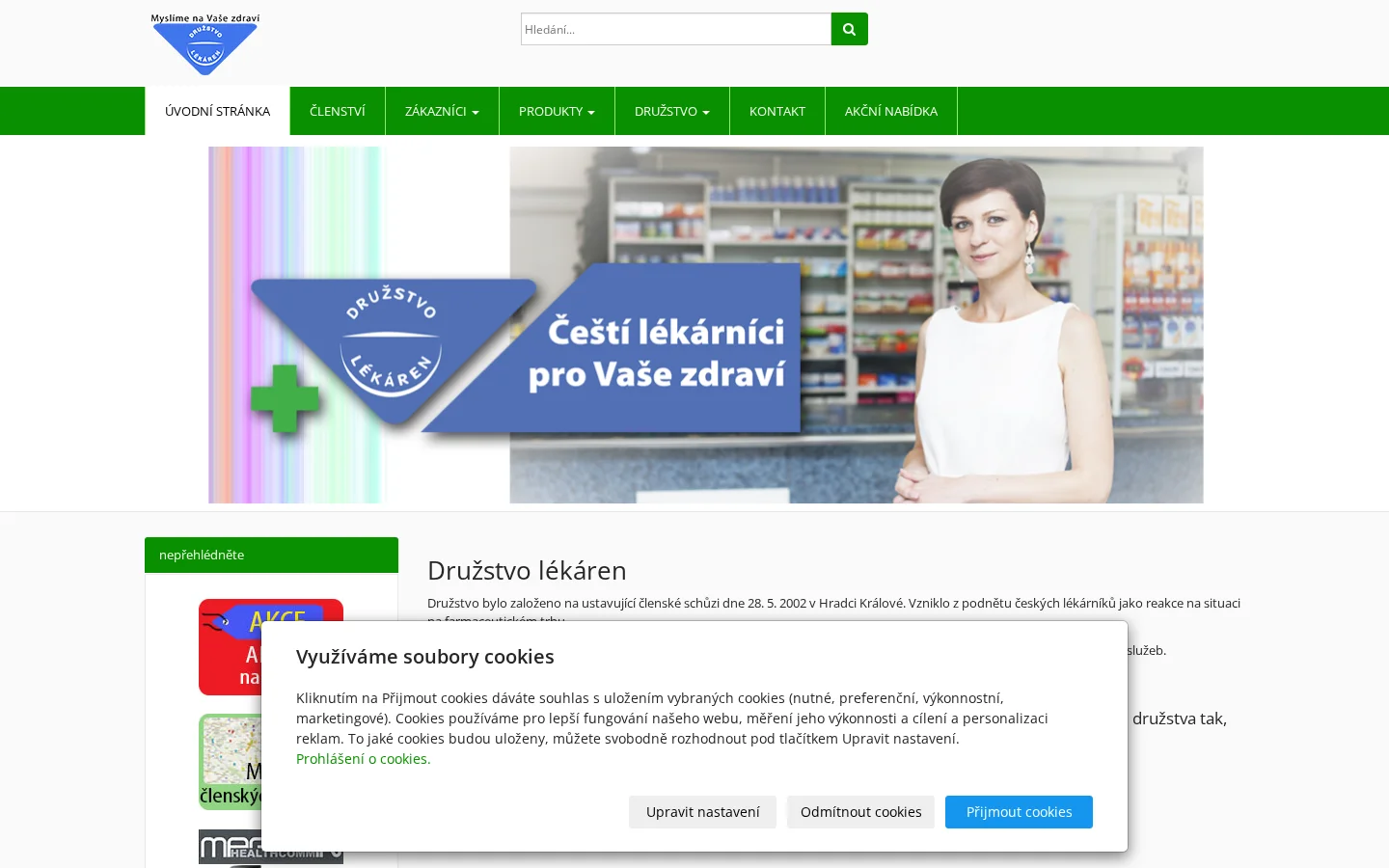 Družstvo lékáren website