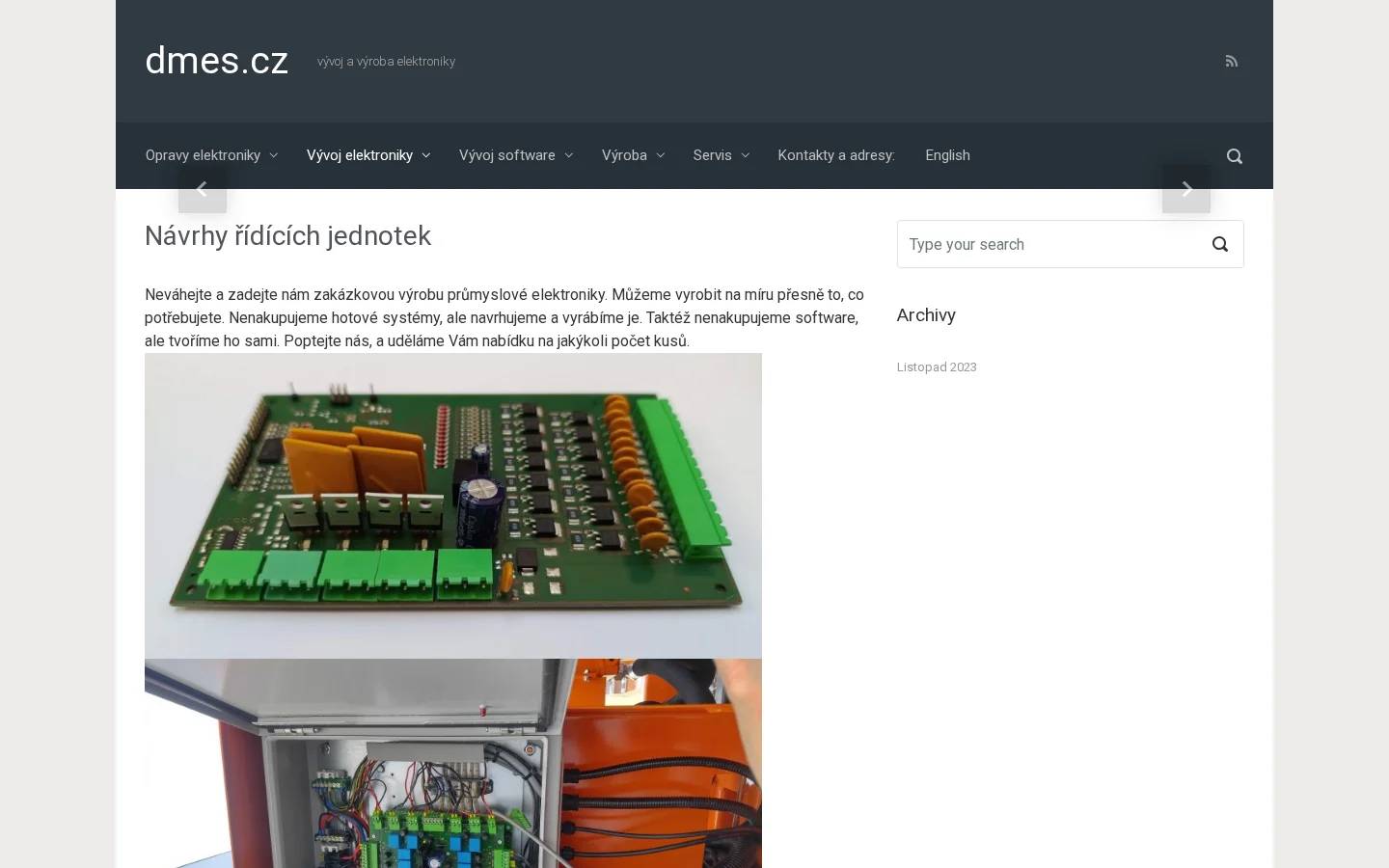 D.M.E.S., s.r.o. website