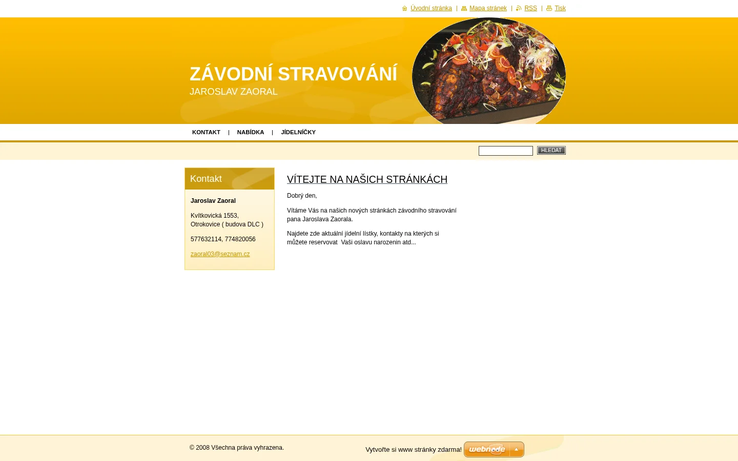 ZÁVODNÍ STRAVOVÁNÍ JAROSLAV ZAORAL website