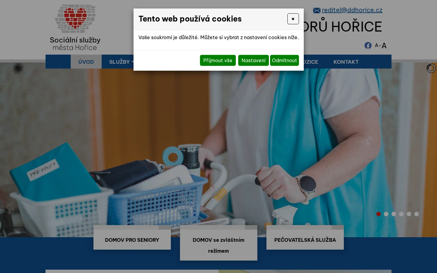 Sociální služby města Hořice website