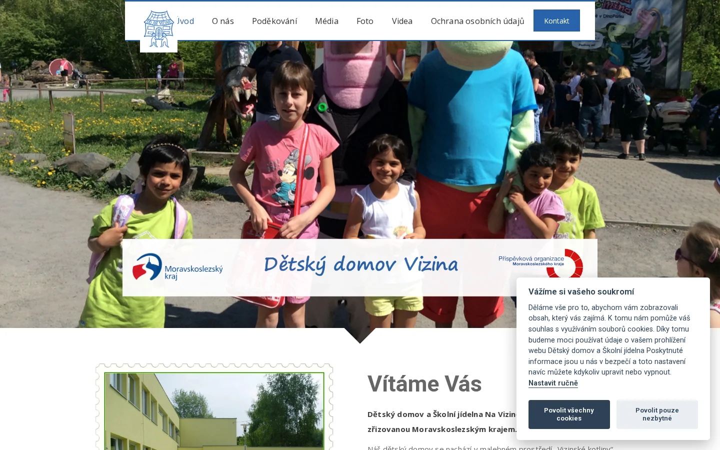Dětský domov a Školní jídelna, Ostrava-Slezská Ostrava, Na Vizině 28 website