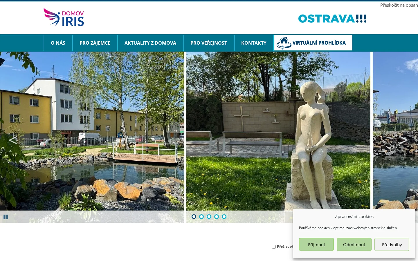 Domov Iris website