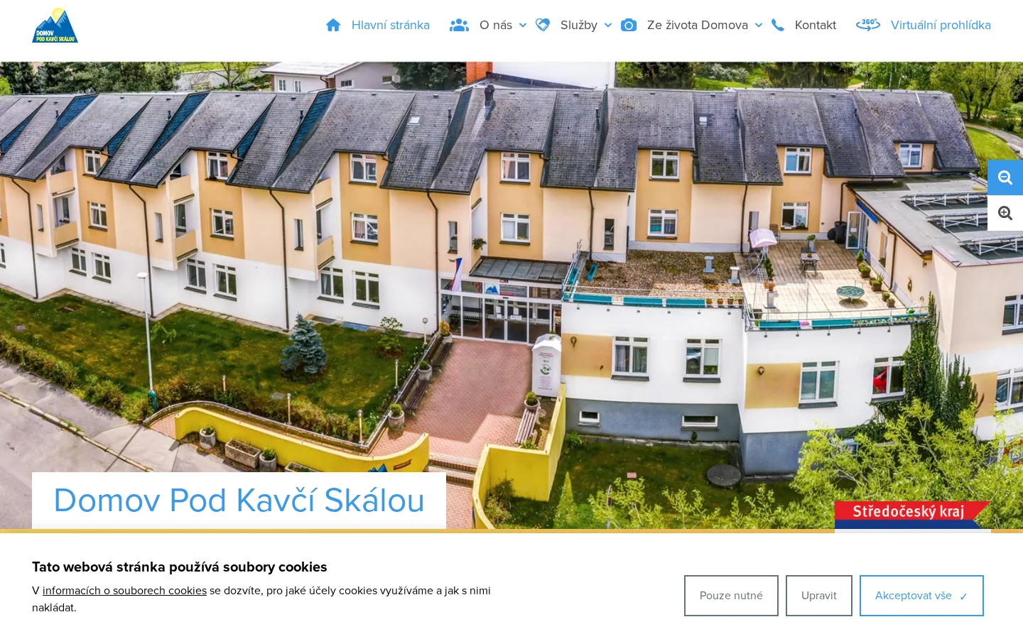 Domov Pod Kavčí Skálou website