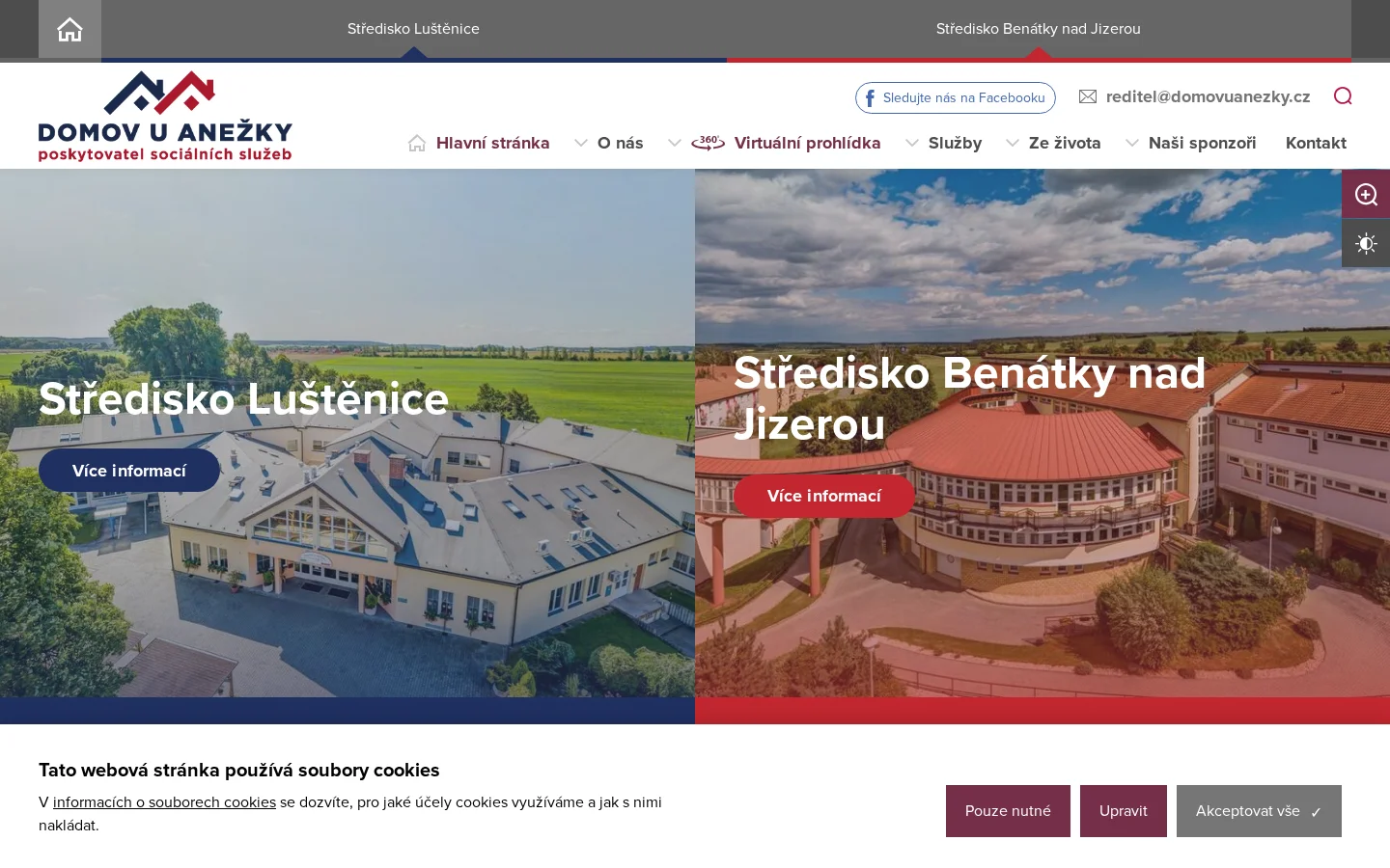 Domov U Anežky, poskytovatel sociálních služeb website