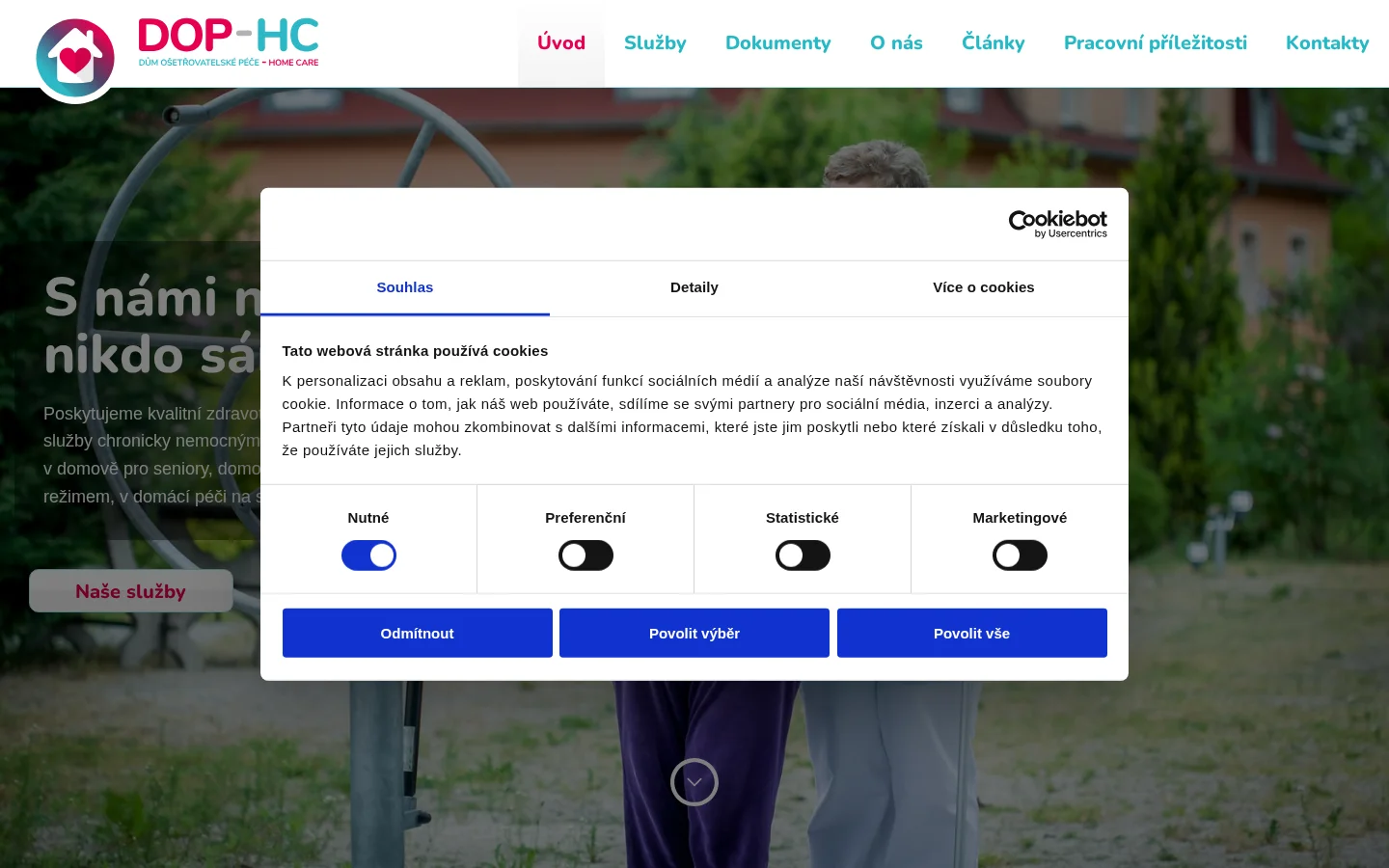 Dům ošetřovatelské péče - DOP - HC s.r.o. website