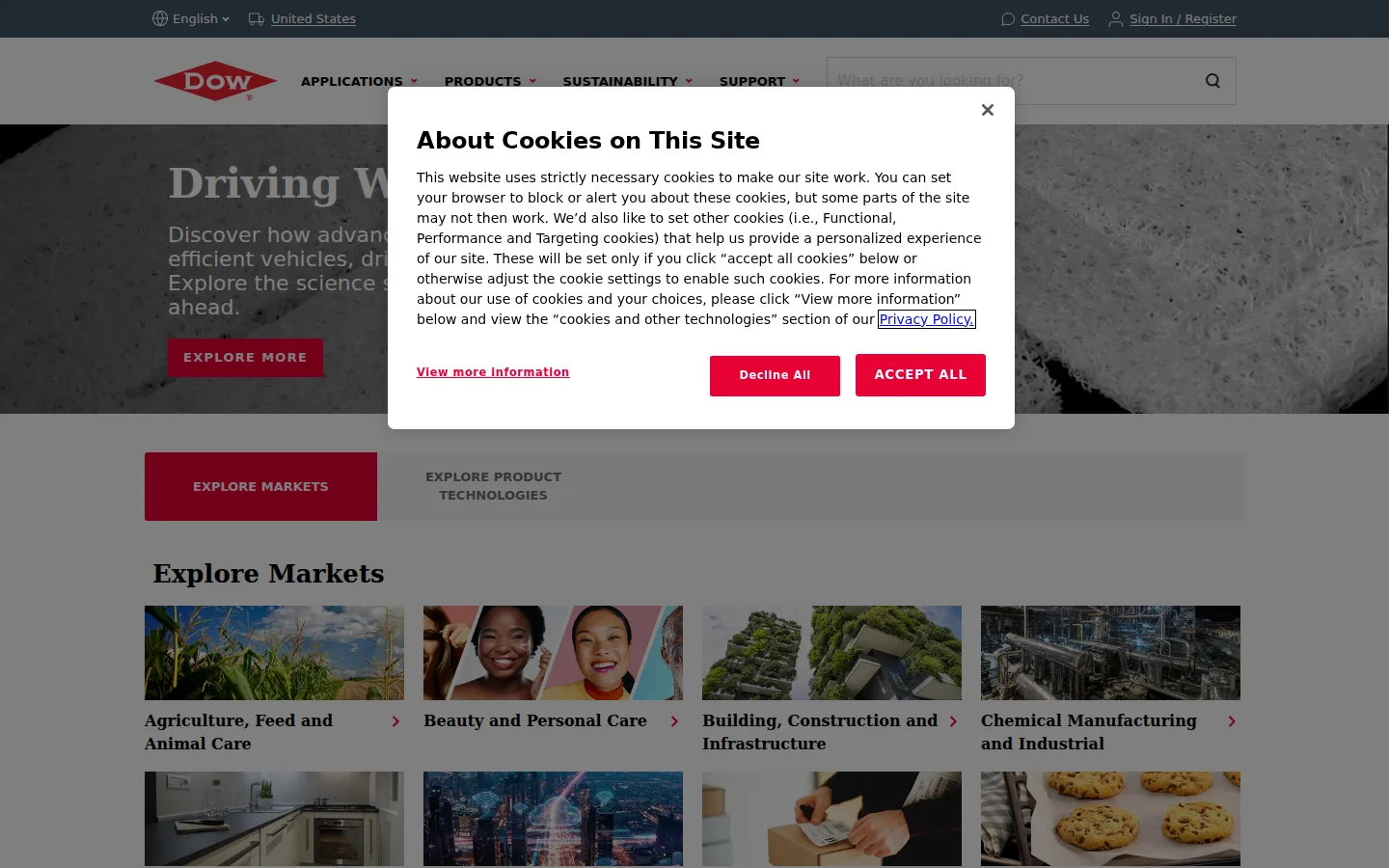 Dow website