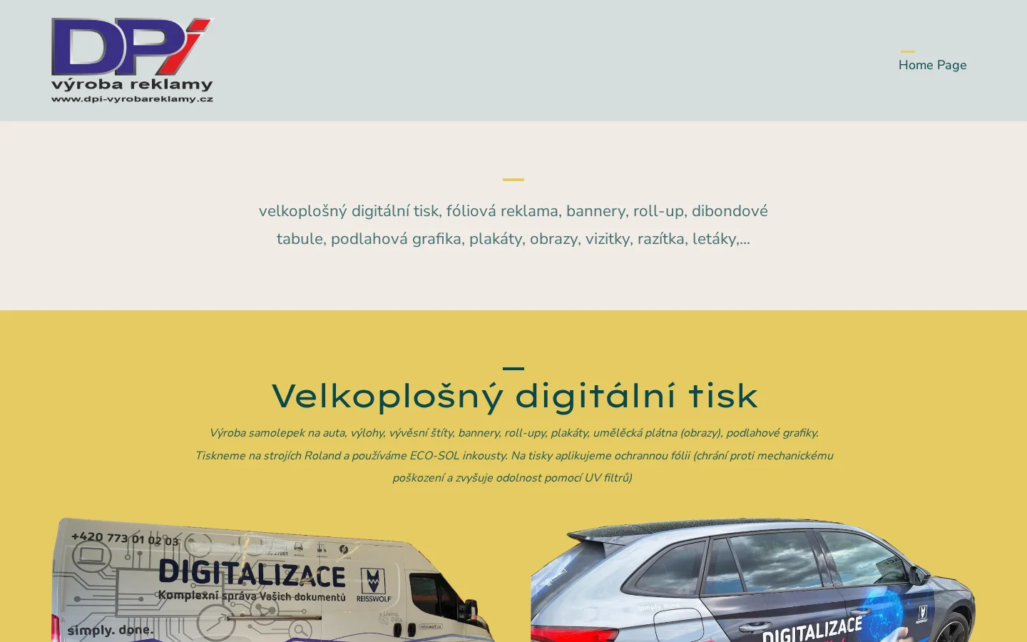 DPi - výroba reklamy website