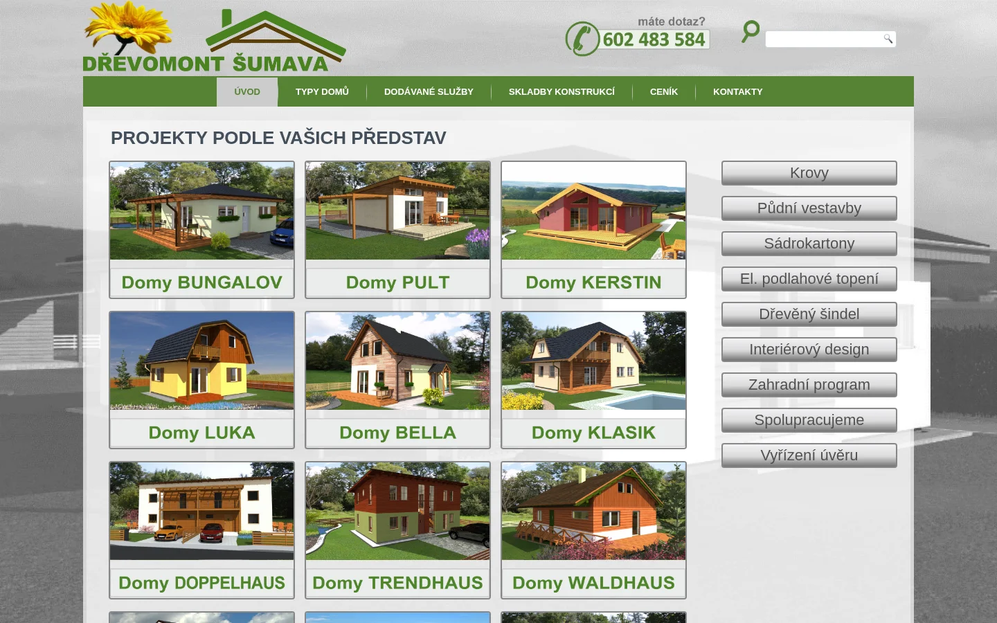Dřevomont Šumava, s.r.o. website