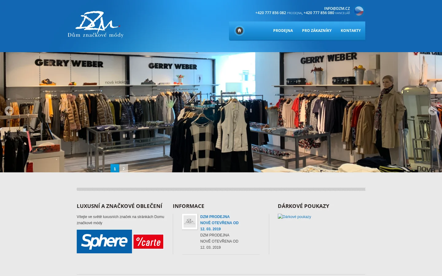 Dům značkové módy website