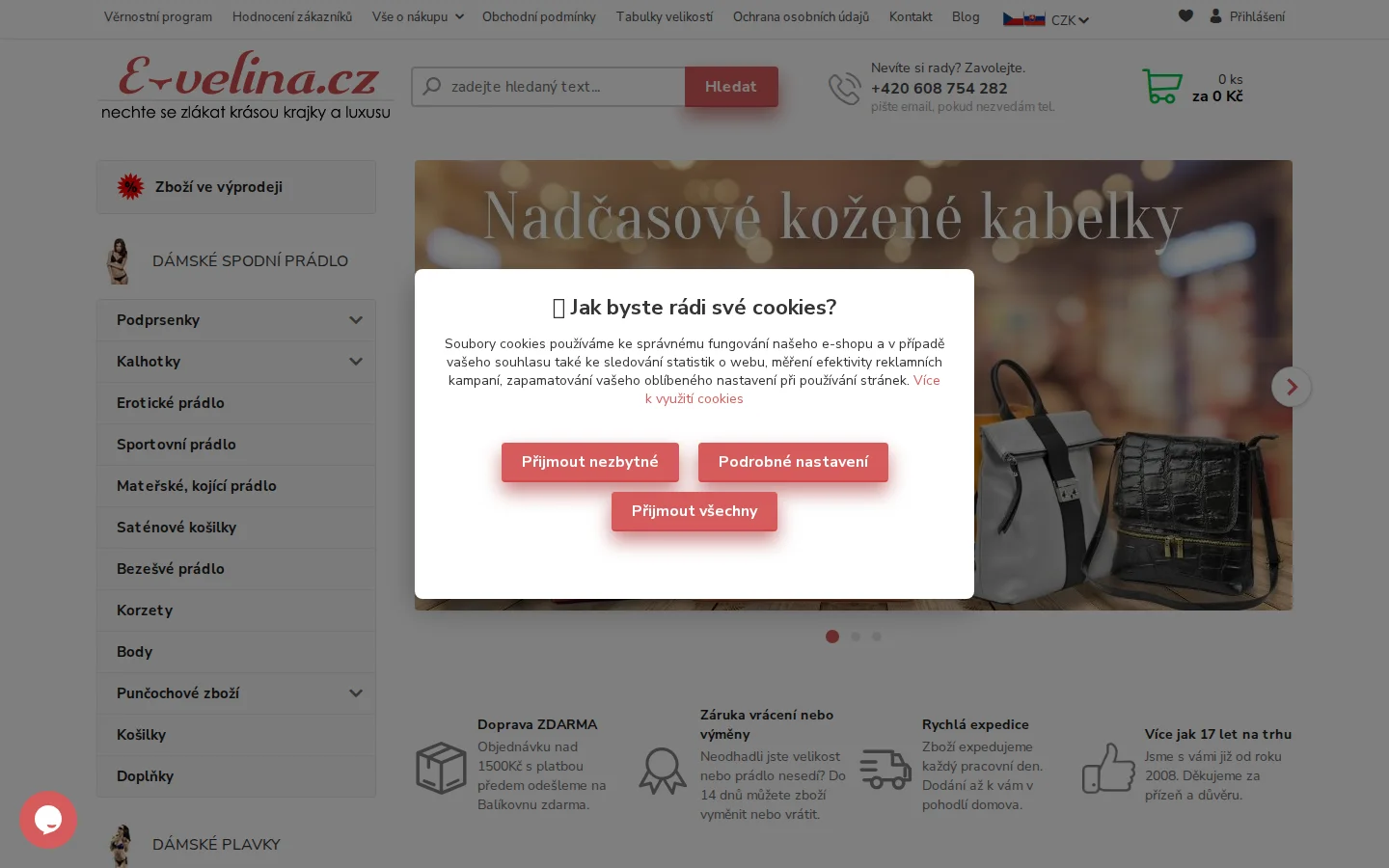 e-velina.cz website